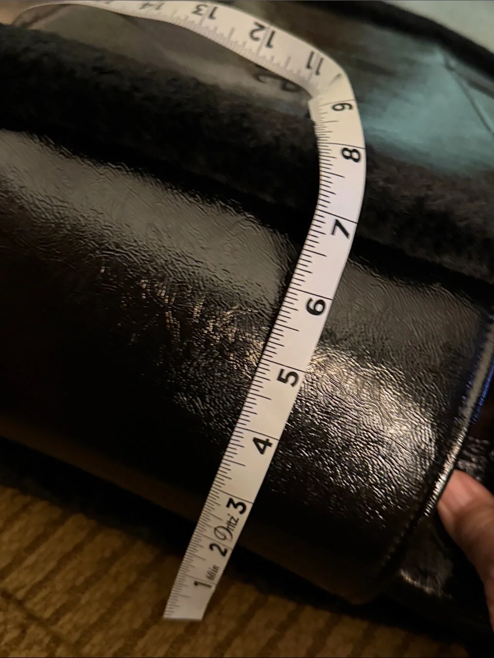 kate spade black shearling-trim tote